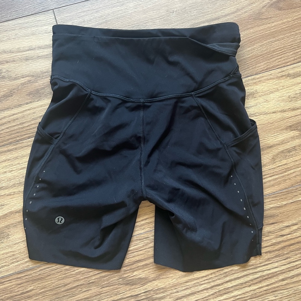 Lululemon Fast and Free High Rise Black Shorts - Picture 2 of 6